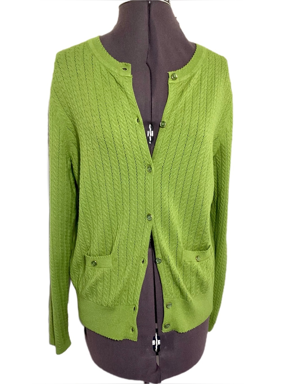 Free Assembly Cozy Yarn Cable Cardigan M 8/10